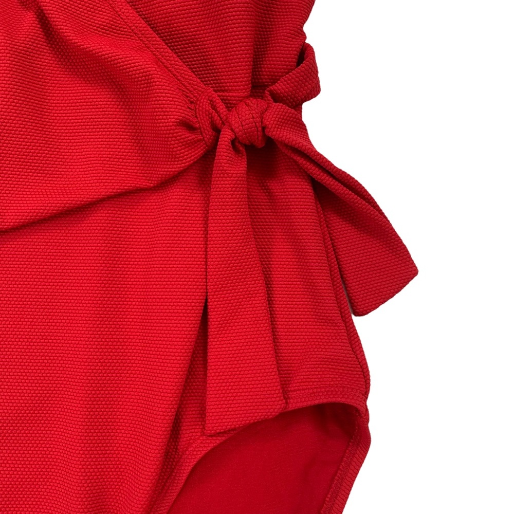 Tommy Bahama Swimsuit Women's Pique Colada Wrap One Piece Red 12 NWT - Picture 4 of 13